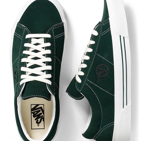 Vans Dark Green Suede Sneakers - Picture 7 of 7